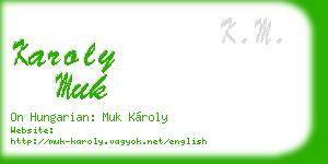 karoly muk business card